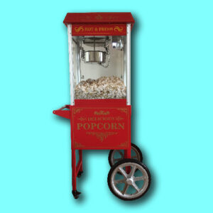 Popcornmachine met kar en led verlichting