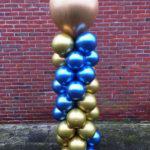 Ballonnen Pilaar Chrome met topballon
