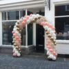 ballonnenboog roze, Chrome goud, wit en transparant