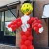 ballonnenpilaar pop geslaagd rood