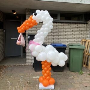 Ballonnenpilaar geboorte ooievaar