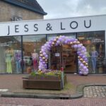 Ballonnenboog dubbele boog paars goud transparant